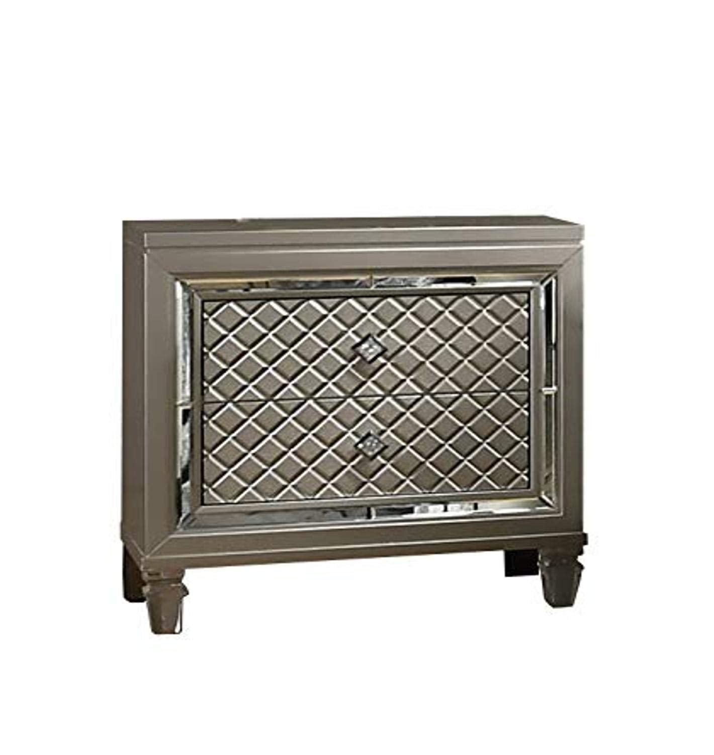 Best Quality Furniture Venetian Nightstand Only Only, Champagne